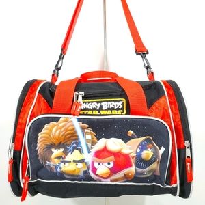 Star Wars Angry Birds Duffle Gym Bag Black Red Ove